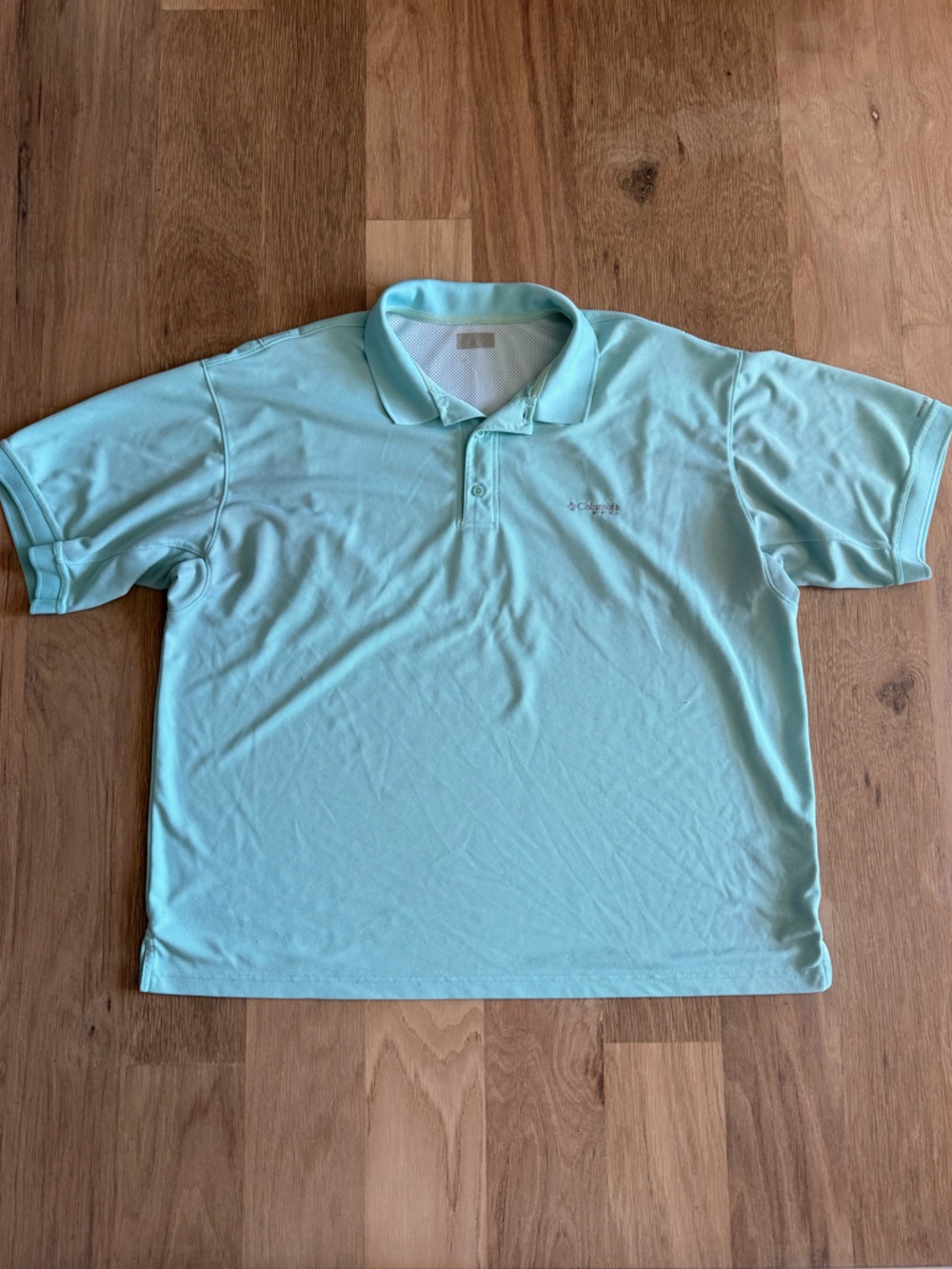 Columbia PFG Fishing Shirt XXL Aqua Vented Omni Shade Performance